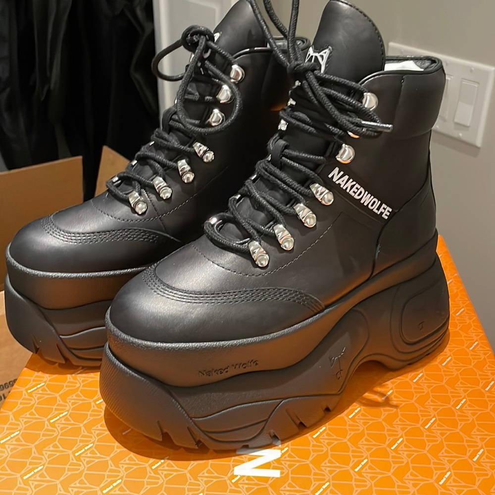 Brand New/ Naked Wolfe Spike Sneaker - Black (Women Size 5.5)
